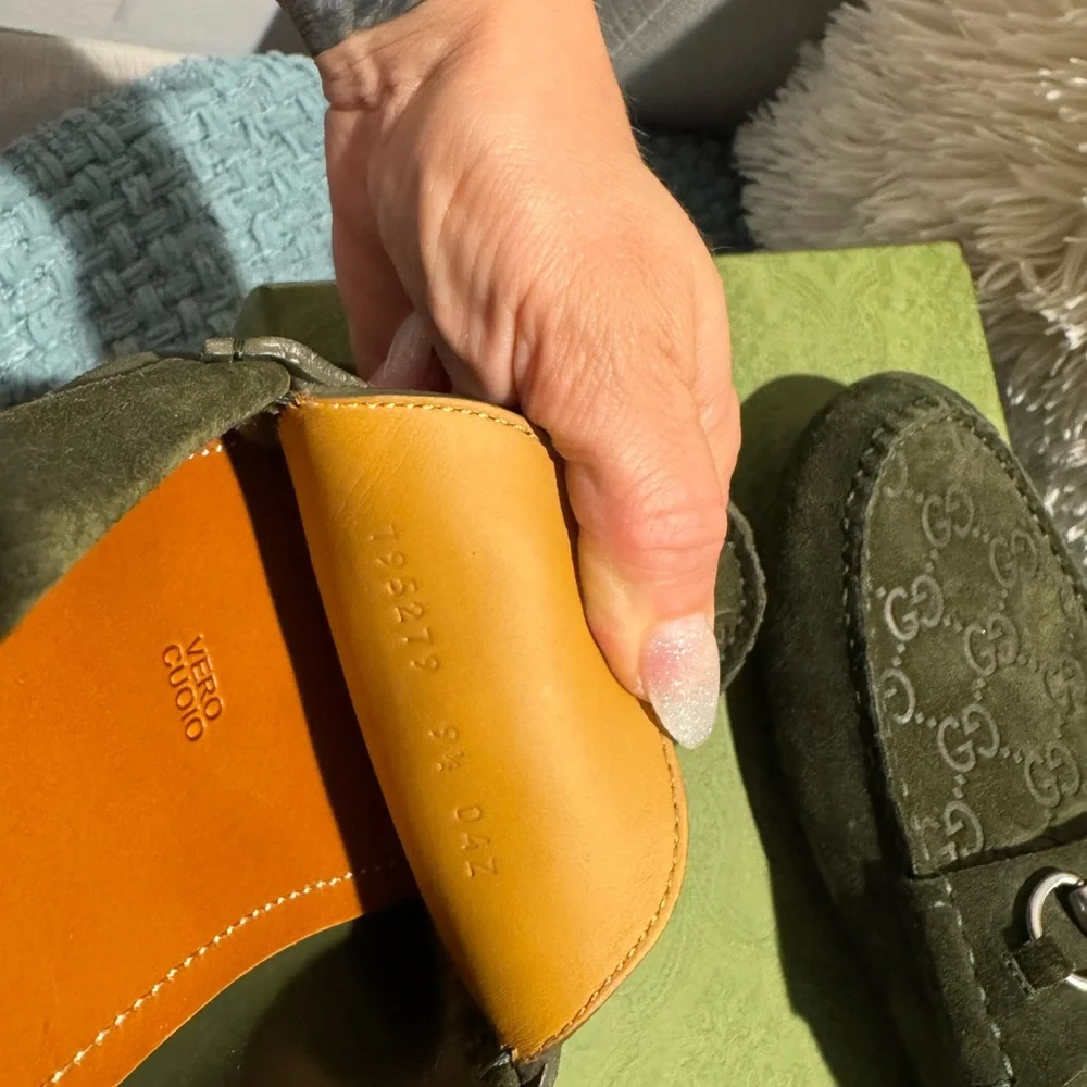 Gucci Horsebit Suede Loafer, Green 9.5 - Picture 11 of 12